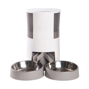 PDpets A45D, Automatic Pet Feeder Food Dispenser With Stainless Steel Pet Bowl