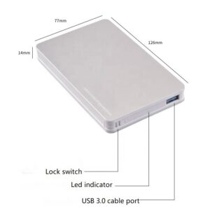 Dreamcable HDD/SSD Aluminum Case usb 3.0 for 2.5″ and 9.5mm 7mm SSD/HDD Support UASP 4T Drives