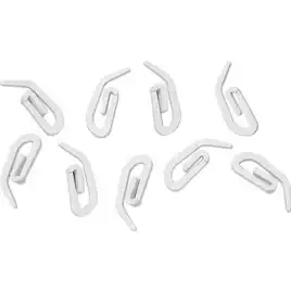 Set of 200 Plastic Curtain Hooks – White